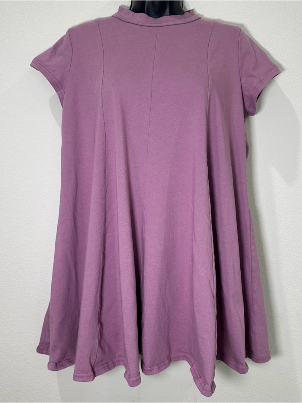 Free People free-est Pink Swing Mini Dress Short Sleeve Trapeze Babydoll Boho